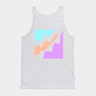 Purple blue red watercolor art Tank Top